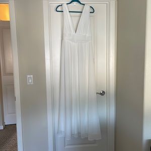 Lulus Heavenly Hues white maxi wedding dress. Size XL. Never worn/has tags.